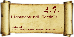 Lichtscheindl Taráz névjegykártya
